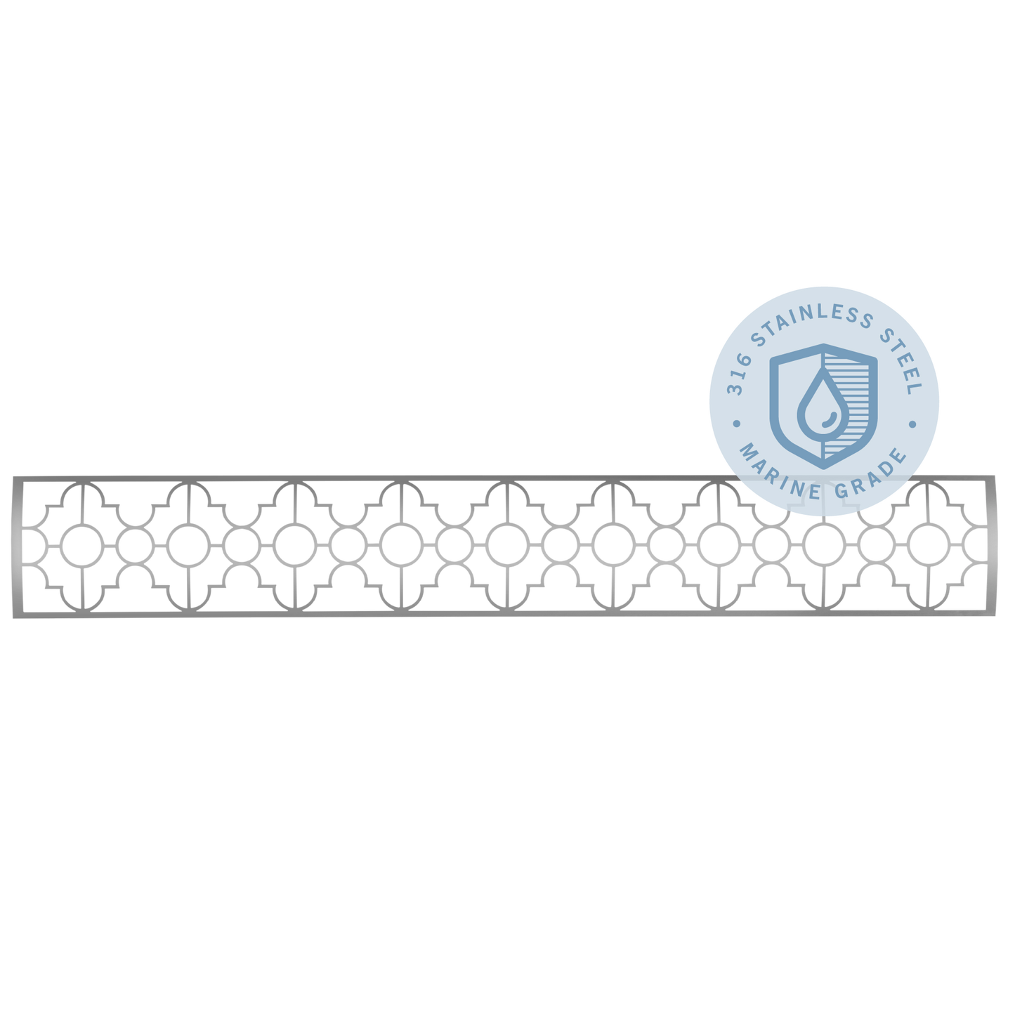 Infratech Mediterranean Motif Upgrade Kit - Stainless Steel Motif Decorative Fascia Kit