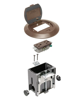 Arlington Industries FLBAFR101BR Floor Box