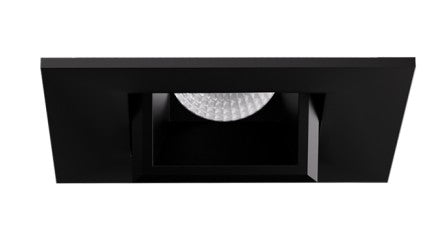ELCO Lighting E1AK22F30B 1 Inch Square Architectural Oak Adjustable Downlight 3000K 38 Degree Black