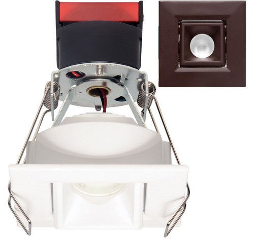 ELCO Lighting E1L32F30B 1 Inch Round Gimbal Recessed Oak Downlight 3000K 38 Degree 540 lm Black