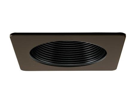 ELCO Lighting EL2493BBZ 4" L.V. Phenolic Black Baffle, Brnz Trim Rng