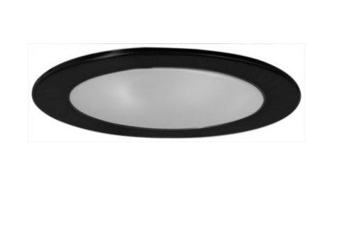 ELCO Lighting EL9112B 4" Shwr Trim with Clear Reflector, Black Ring