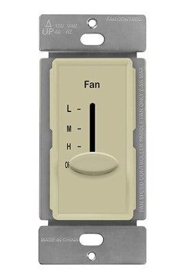 Enerlites 3 Speed Fan Control Switch - Slide Ivory 17000-F3-I