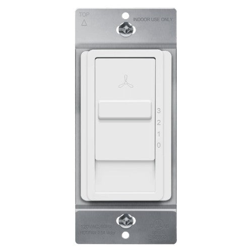 Enerlites 3 Speed Fan Control Switch - Slide White 17007-F3-W