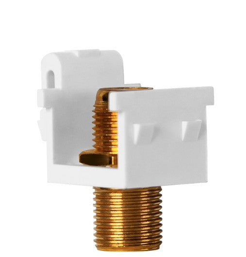 Enerlites Decorator Adapter 1-Gang Gold F-Type Coupler F To F White 6101-W