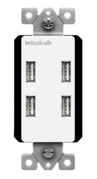Enerlites USB Ports Receptacle 4A 5.8A White 62000-4USB58-W