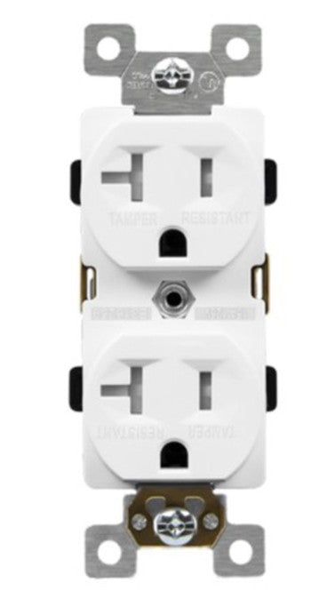 Enerlites Ind Tr Duplex Receptacle 20A 125V 5-20R White 62080-TR-W