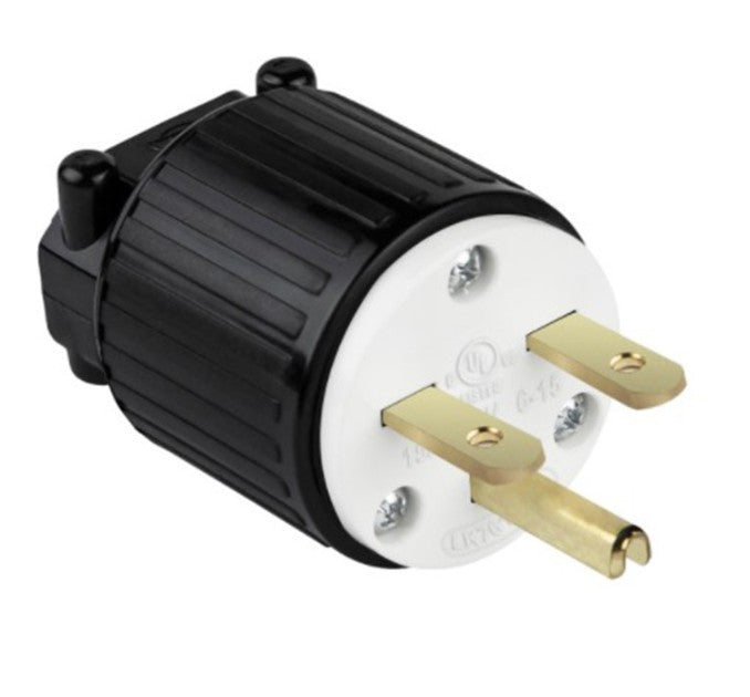 Enerlites Ind Sb Plug 2P 3-Way Grd 6-15P 15A 250V Black 66220-BK