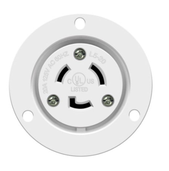 Enerlites Ind Locking Fo 2P 3-Way L5-20Rfo 20A 125V White 66404-W