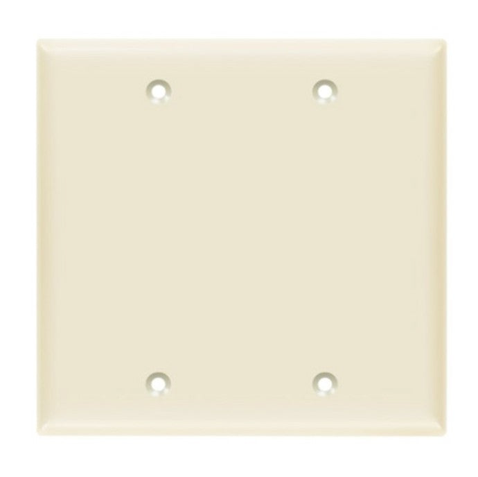 Enerlites Standard 2-Gang Blank Wall Plate Light Almond 8802-LA