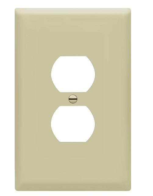 Enerlites Over-Sized 1-Gang Duplex Wall Plate Ivory 8821O-I