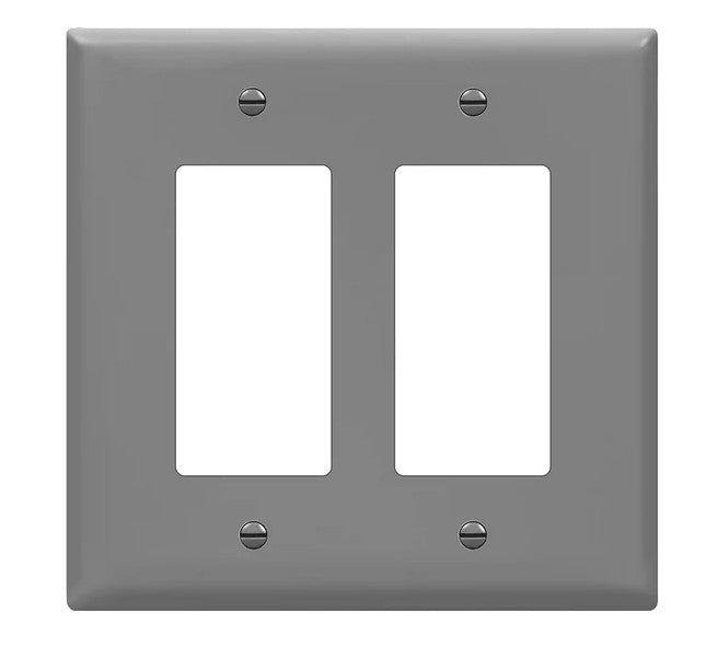 Enerlites Mid-Size 2-Gang Decorator/GFCI Wall Plate Gy 8832M-GY