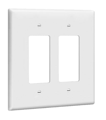 Enerlites Over-Sized 2-Gang Decorator/GFCI Wall Plate White 8832O-W