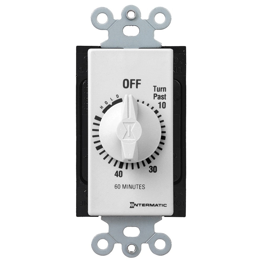 Intermatic 125-277 VAC 60 Minute Max 50/60 Hz White Decorator Spring Wound Countdown Timer FD60MHW