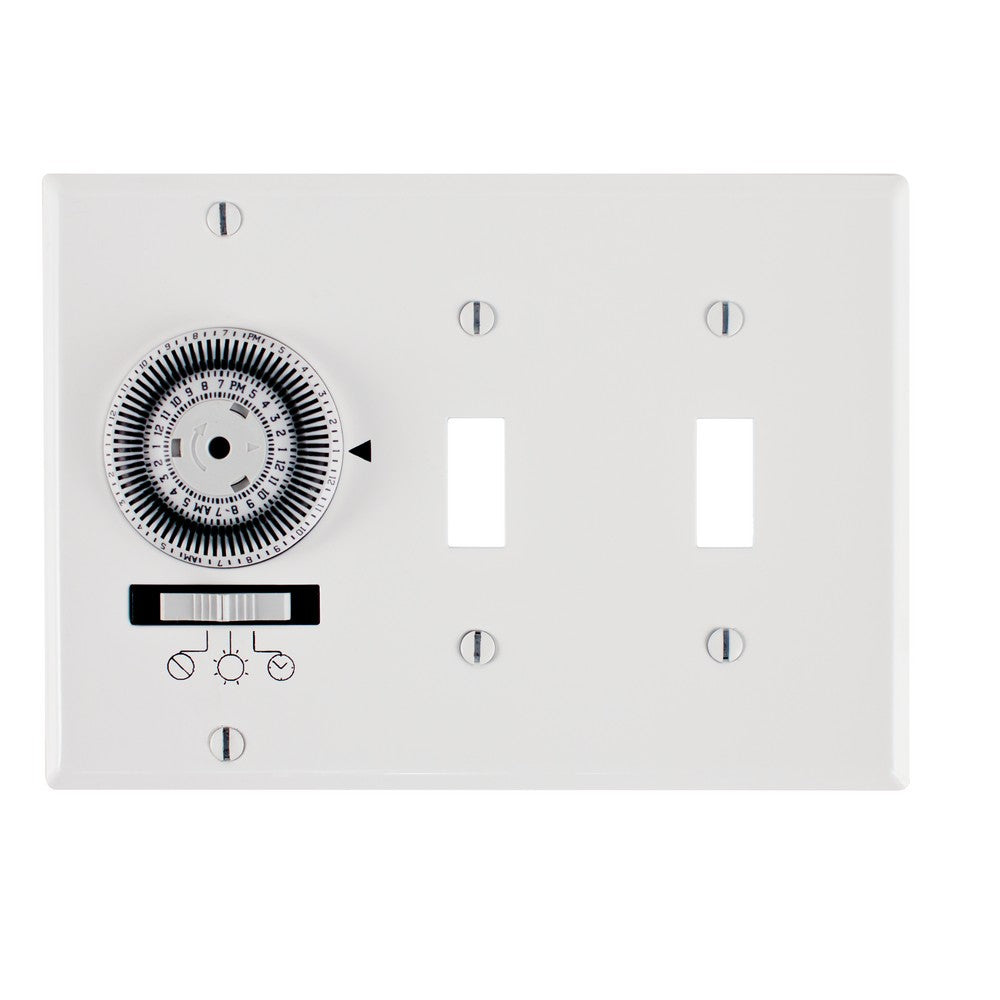 Intermatic 120 VAC 20A 24-Hour White 3 Gang Mechanical In-Wall Timer KM2ST-3G