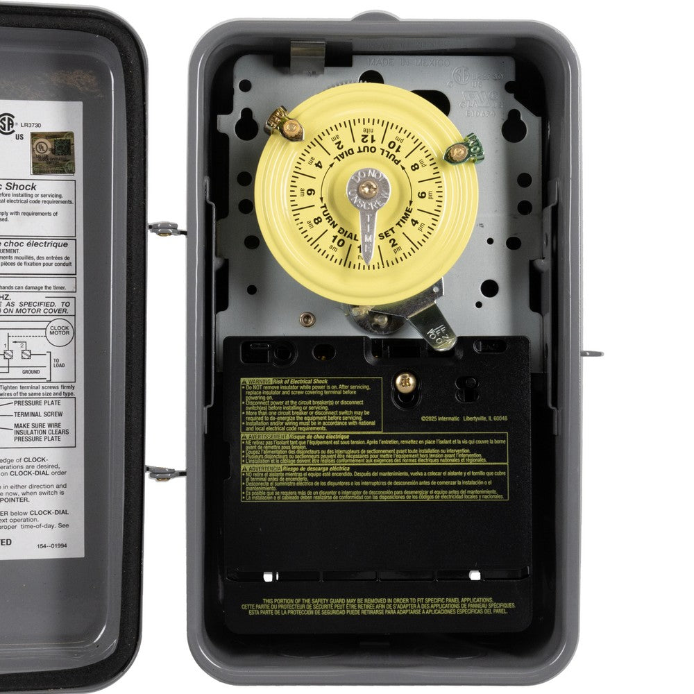 Intermatic 208-277 VAC 24-Hour 60HZ Metal Mechanical Time Switch T104R