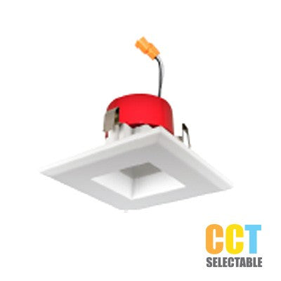 Lighting Spot 26 3 in. 9W 2700K Square Smooth White LED Recessed Downlight LSL-3575WH/SQ/27K