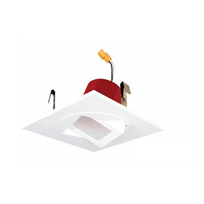 Lighting Spot 26 4 in. 10W 2700K Square Adjustable White LED Recessed Downlight LSL-4-477EN-27SQ