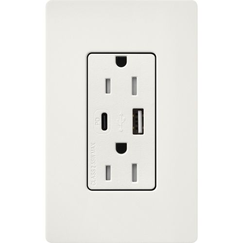 Lutron SCR-15-ACTR-RW USB Receptacle