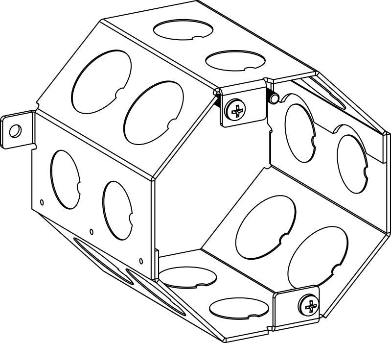 Orbit 4 in Octagonal Concrete Box 3-1/2 in Deep 35CB