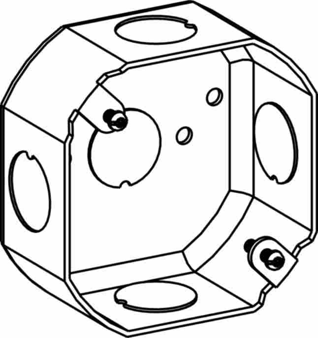 Orbit 3-1/2 in Drawn Octagon Steel Box 1-1/2 in Deep 3RB-50 - SKU 3RB50