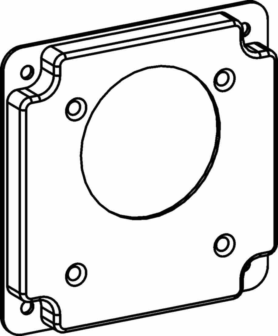 Orbit 4S 1/2 in Raised Offset Power Outlet Industrial Cover 4409