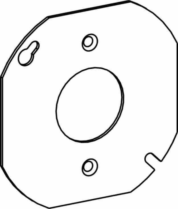 Orbit 4 in 4O Octagon Box Cover Single Receptacle Opening 4RCSR