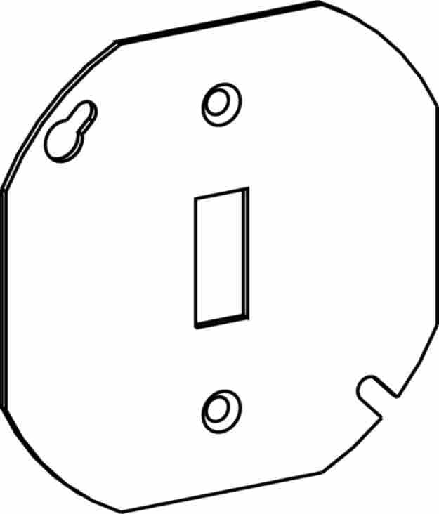 Orbit 4 in 4O Octagon Box Cover Toggle Switch Opening 4RCTS