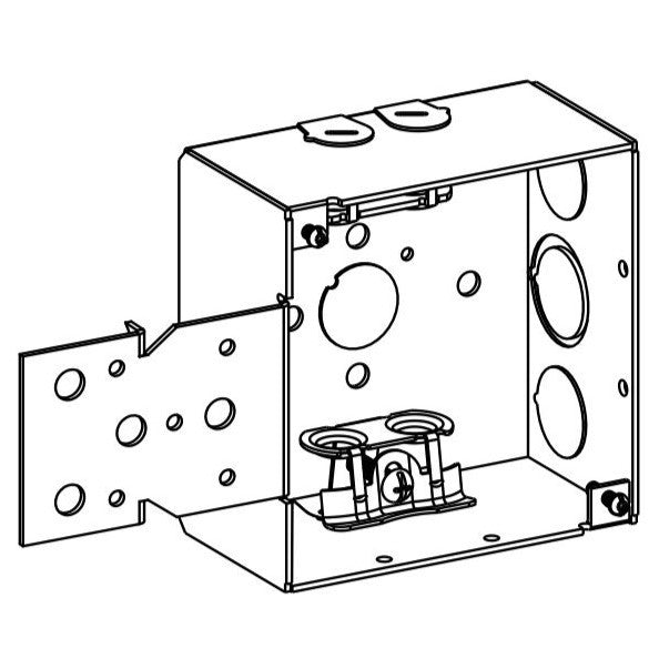 Orbit 4 in Square 2-1/8 in Deep 4S Square Steel Box MC Clamp B Bracket 4SDB-MC-B