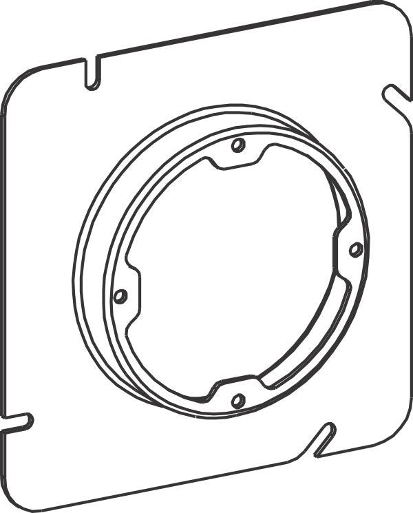 Orbit 5S 5/8 in Raised Dual-Direction Steel Plaster Ring 53058X