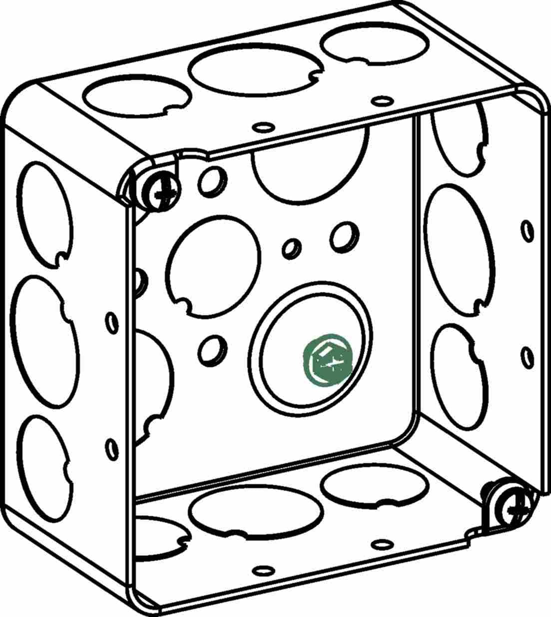 Orbit 4S Square Box Format 2-1/8 in 4S Drawn Steel Box D4SDB-5075