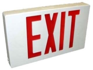 Orbit LED Exit Sign, AC Only, Black Housing, Green Letters ESLBG