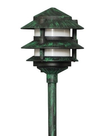 Orbit LED Outdr 3 Tier Pgoda Clr Lens Cst Aluminum, 12V, 4700 Kvg L2030BCVGCW
