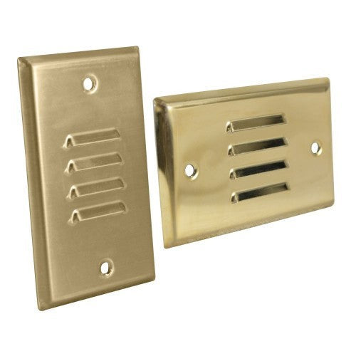 Orbit LED Indoor Step Light Wallplate for Lisl, Vert. & Hor.brass LISLCBS
