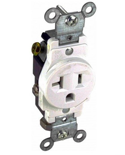 Orbit 20A 120V Single Receptacle Ivory SR20I