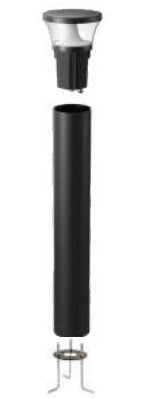 Westgate Black LED Bollard Light BOL-G5-SHAFT-33-BK