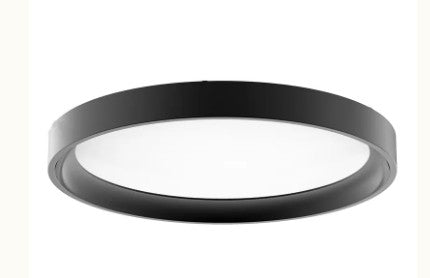 Westgate 120V 24W 2000LM 2700K/3000K/3500K/4000K/5000K Black LED Flush Mount Light FMLB-R12-MCT5-REG-BK