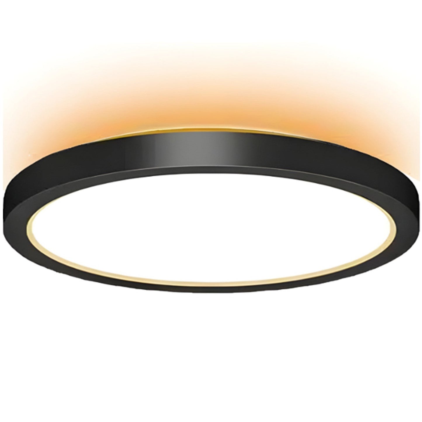 Westgate 120V 25W 1600LM 2700K/3000K/3500K/4000K/5000K Black LED Flush Mount Light FMLU-R12-MCT5-BK