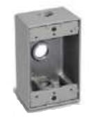 Westgate 1/2" 1-gang 4 outlet holes Gray Weatherproof Electrical Box W1B50-4