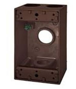 Westgate 1/2" 1-gang Bronze Weatherproof Electrical Box W1B50-5-BRZ