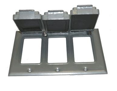 Westgate 3-gang Gray Weatherproof Device Cover W3C-3G