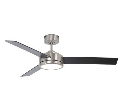 Westgate 52 in 120V 18W 108LM/W 3000K/3500K/4000K/5000K/6500K Black LED Ceiling Fan WFL-DC-125-RC-3B-52-MCT5-BN-BK