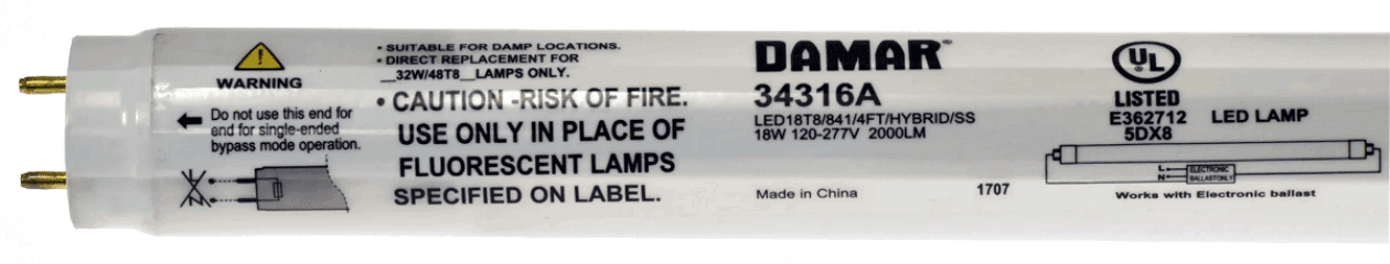 Damar 34316A LED Tube