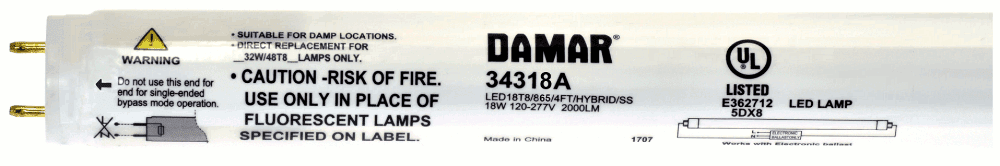 Damar 34318A LED Tube