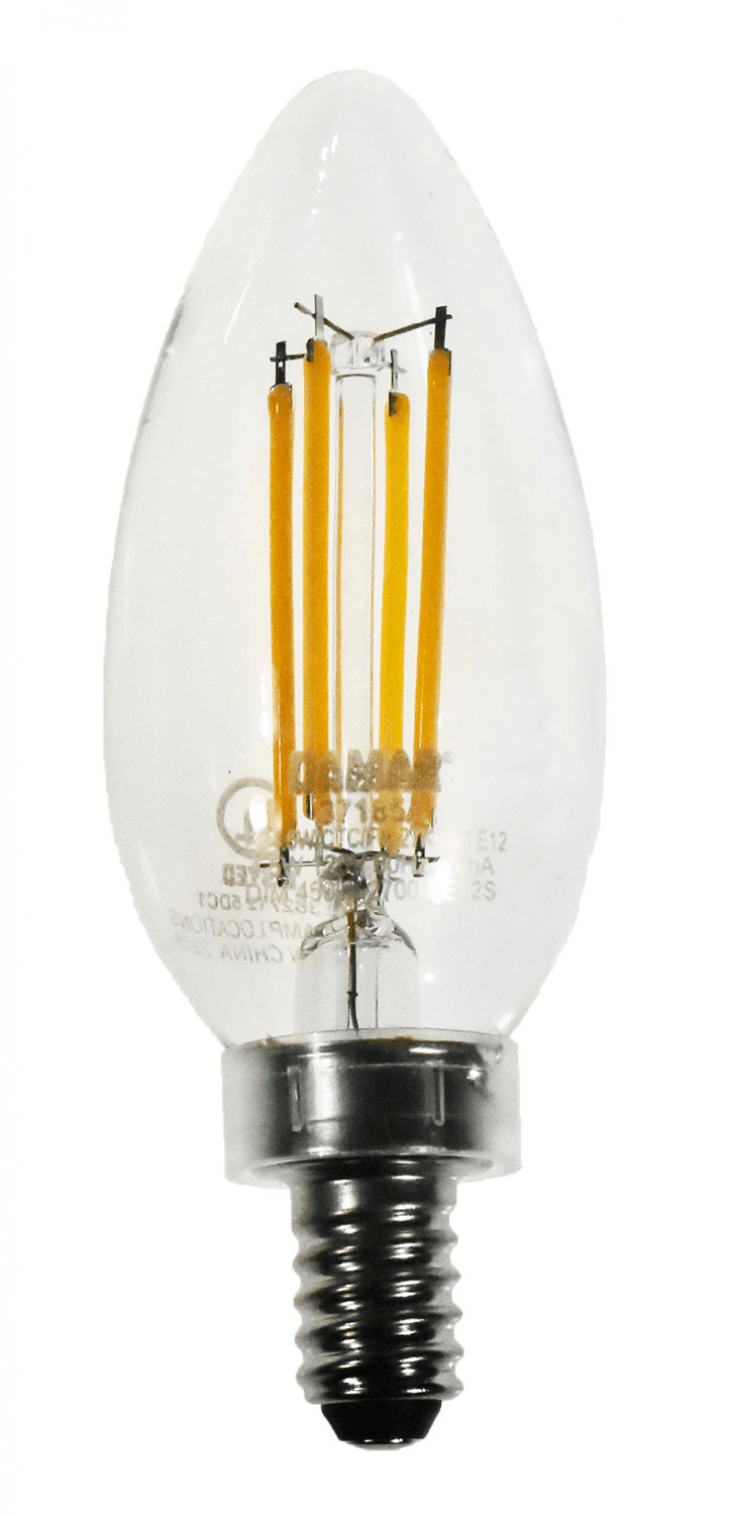 Damar 37185A LED Candelabra Bulb