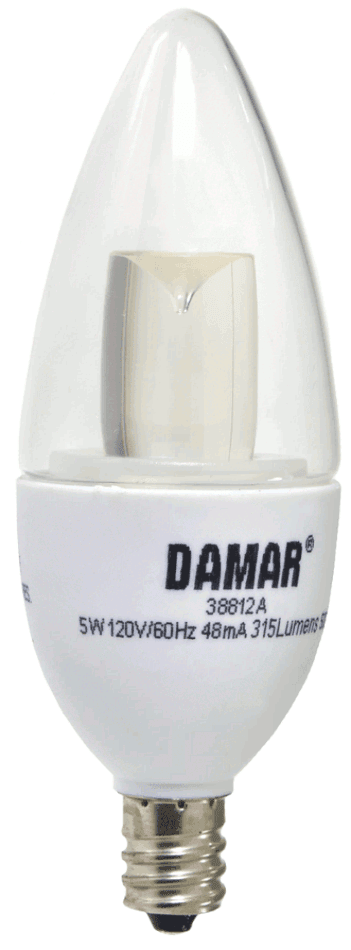 Damar 38812A LED Candelabra Bulb