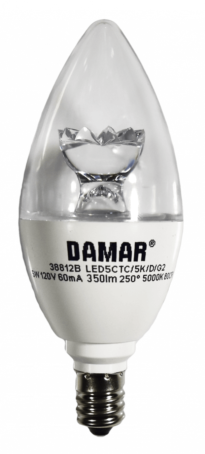 Damar 38812B LED Candelabra Bulb