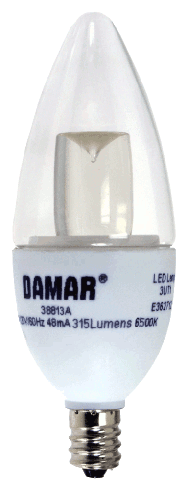 Damar 38813A LED Candelabra Bulb