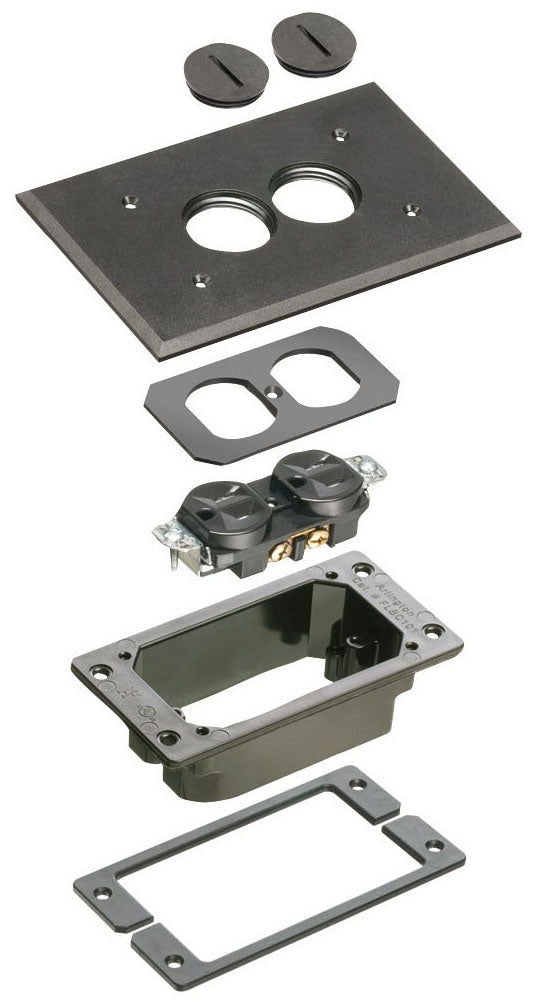 Arlington Industries FLBC101BLTK Floor Box