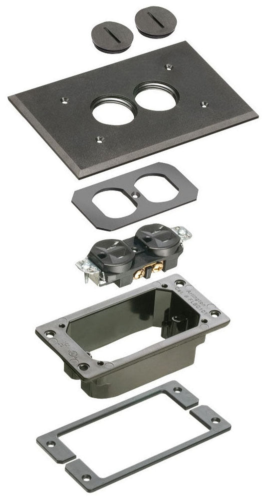Arlington Industries FLBC101BLTK Floor Box